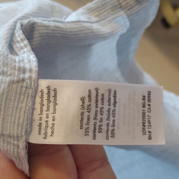 Linen beach vacation Onia  1/2  button down - Picture 5 of 7